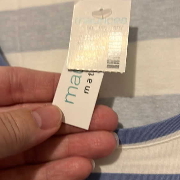 NWT Maurice’s Plus Size Striped Scoop Neck Maternity Tee - Picture 8 of 10
